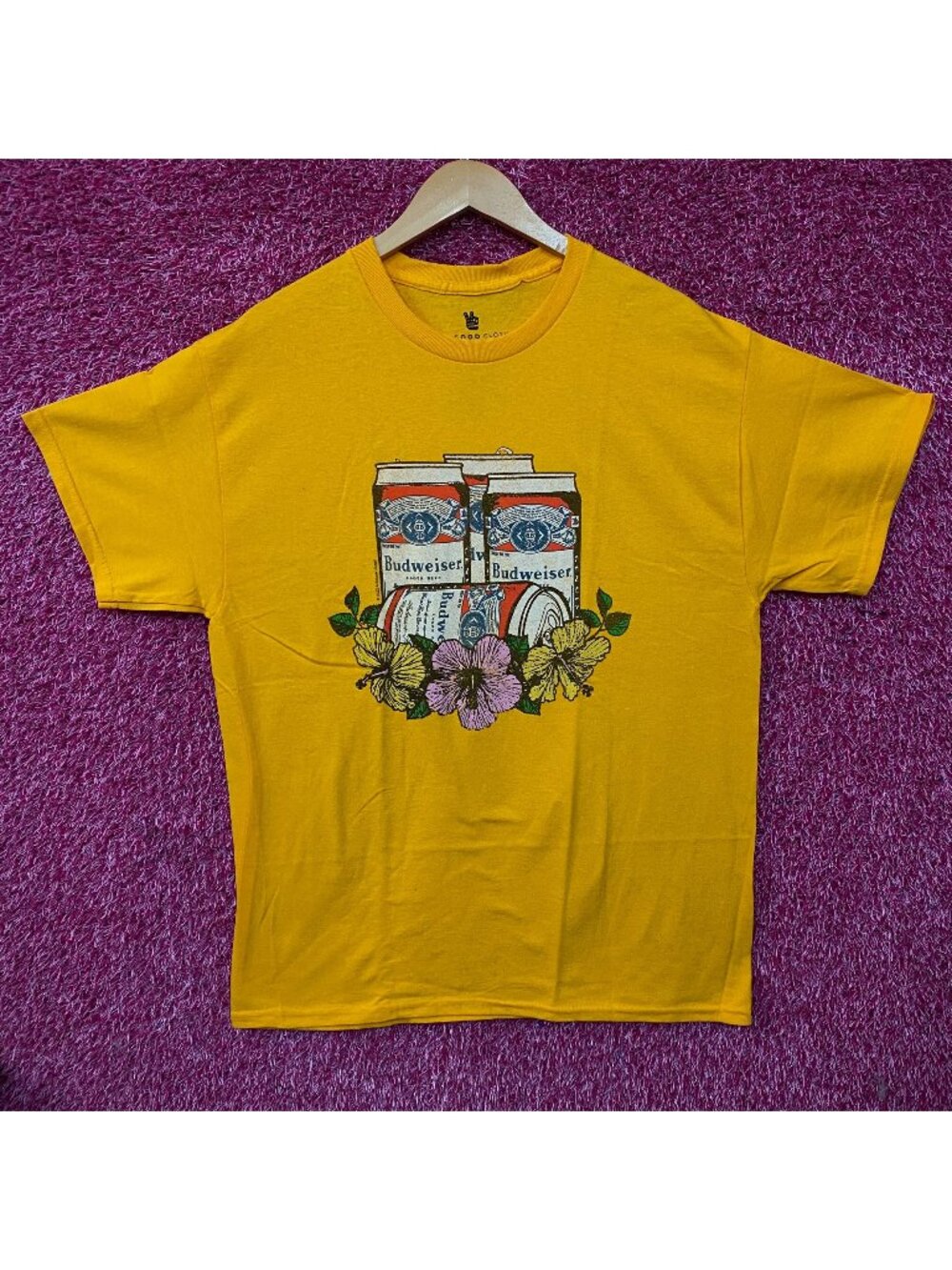 Junk Food Clothing Budweiser King Of Beer Floral Graphic T-Shirt Medium